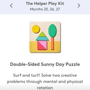 Lovevery Double Sided Puzzle New